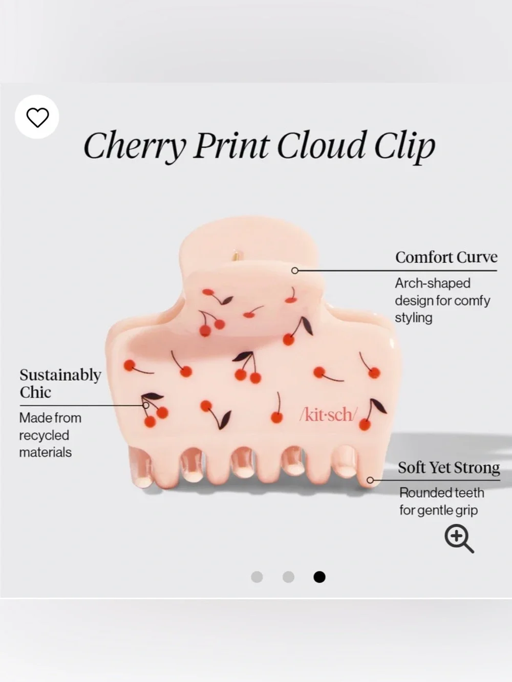 NEW • Kitsch Cherry Print Cloud Claw • Limited Edition + Viral Color/Print